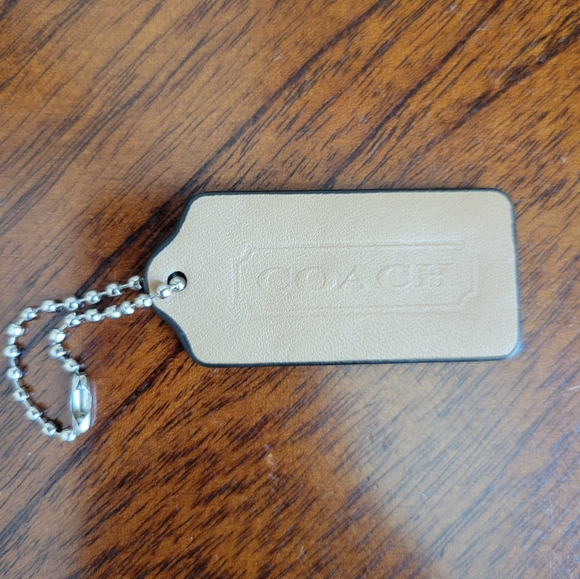 Coach Tag Leather Coach Tag with Box Keychain Coach Tag - Picture 1 of 5